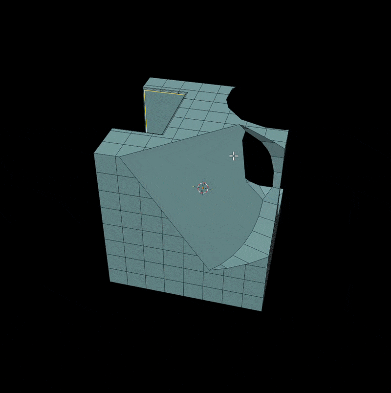 The outline of a chamfer selected as one loop